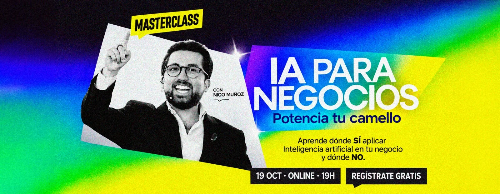 Nicolás Muñoz durante la clase